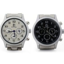 1pc Metal Vogue Luxury Mature Men Hands Mechanical Wrist Watch Gift