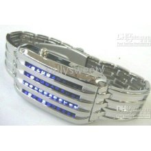 1pcs Stainless Steel Case Shine 44led Light Digital Date Men Fashion