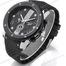 2 Style Steel/plastic Band 6-hand Auto Mechanical Analog Casual Wrist Watch +box