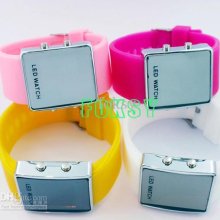 20pcs/lot 2012 Digital Watch Of Led Silicon For Sports Display Mix C