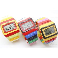 20pcs Shhors Rainbow Watch Plastic Jelly Candy Movement Quartz Digit