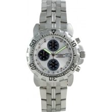 241269DM-SL Krug Baumen Mens Sportsmaster Diamond Silver Dial