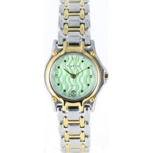 4121KL Krug Baumen Ladies Marquis Two Tone Green Dial