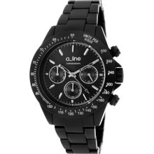 a_line Watches Women's Amore Chronograph Black Dial Black Aluminum Bl