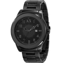 A|X Armani Exchange Men's Black Dial Steel Bracelet Watch - A|X Armani Exchange AX1125