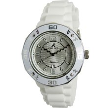 Adee Kaye AK5567-L/WT Women's Electtrico White Rubber Strap Quartz Wat