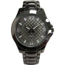 ADVANCE WATCH COMPANY LTD. Mens Dress watch w/Gunmetal Round Case,