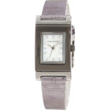 AK Anne Klein Women's AK-1081MPRV Leather Gunmetal Watch ...