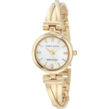 AK Anne Klein Women's AK-1170MPGB Gold-Tone Criss Cross Bangle Watch