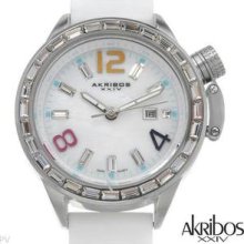 AKRIBOS XXIV Brand New Date Watch With Genuine Crystals