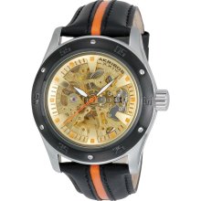 Akribos XXIV Men's Skeleton Automatic Strap Watch (Men's automatic skeleton watch)