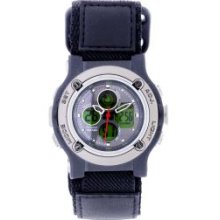 Armitron Mens Analog-Digital Black Velcro Watch 20/1984