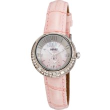 August Steiner Women's Czech Stone Accented Quartz Strap Watch (August Steiner ladies stone quartz strap watch)