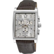 Azzaro Men's '100 Azzaro Chrono' Silver Face Chronograph Watch