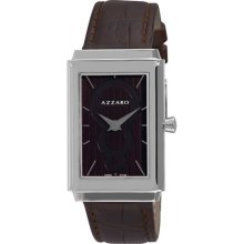 Azzaro Watches Men's Legend Rectangular Brown Azzaro Ring Dial Brown L