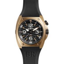 Bell & Ross Men's Marine BR02 Black Dial Watch BR-02-92-PinkGold