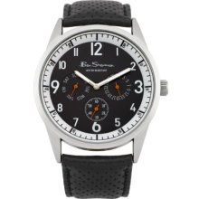 Ben Sherman Men's Quartz Watch With Black Dial Analogue Display And Black Leather Strap R911