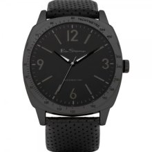 Ben Sherman Men's Quartz Watch With Blue Dial Analogue Display And Black Leather Strap R868