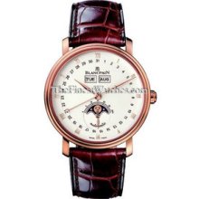 Blancpain Villeret Moonphase Red Gold Watch 6263-3642A-55