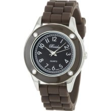 Breda Womens 2282 Brown Whitney Rhinestone Jelly Sport Watch