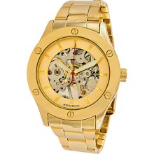 Breda Women's 'Addison' Mechanical See-through Watch (Gold)