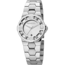 Breil Grid Ladies Silver Dial Steel TW0758 Watch