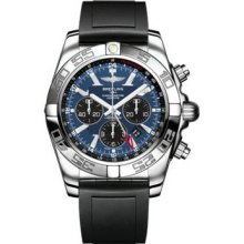 Breitling Chronomat GMT Rubber Strap AB041012/C834-ocean-racer-blue-deployant