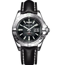 Breitling Men's Galactic Black Dial Watch A49350L2.BA07.366A