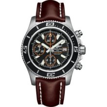 Breitling Superocean Chronograph II Abyss Orange A1334102/BA85-leather-brown-folding