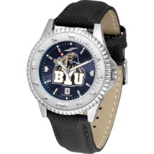 Brigham Young (BYU) Cougars Competitor AnoChrome Men's Watch with Nylon/Leather Band