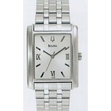 Bulova Classic Collection Men`s Stainless Steel Square Dial Watch