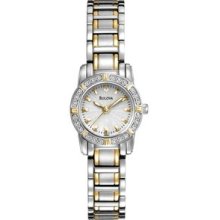 Bulova Highbridge Diamond Two Tone Ladies Dress Watch 98r155