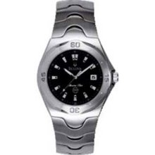 Bulova Marine Star Black Mens Watch 96G14