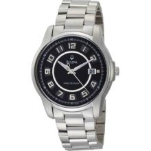 Bulova Men's 96b129 Precisionist Claremont Black Dial Steel Bracelet Watch