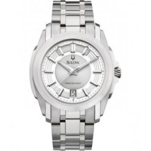 Bulova Men's Precisionist Collection Silver Dial Bracelet - 96b130