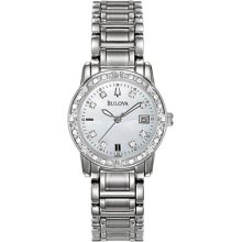 Bulova Watches Women's Diamond Stainless Steel Stainless Steel Diamond