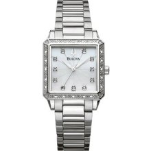 Bulova Women's Diamond Accented Mother of Pearl Dial Watch #96R107