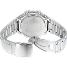Casio Edifice Efa-115D-1A1vef Women's Analog And Digital Quartz Multifunction Watch With Steel Bracelet