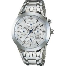 Casio EF312D-7A Stainless Steel Edifice Silver Tone Dial ...