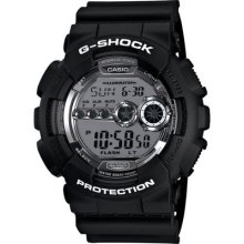 Casio G-shock Black And Silver Limited Digital Man`s Watch Gd100bw-1