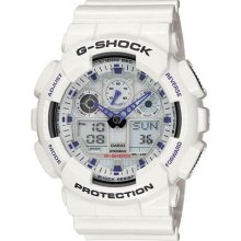 Casio GA100A-7A White G-Shock Analog Digital Anti-Magnetic