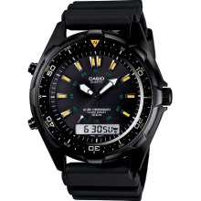 Casio Men's Duel Time Black Band with Black Dial Watch