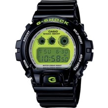 Casio Men's G-Shock DW6900CS-1 Black Resin Quartz Watch with Yellow Dial