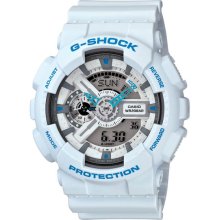 Casio Men's White G-Shock Silver Digital Dial Anti-Magnetic GA110SN-7A