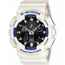 Casio Men's White G-Shock Analog Digital Anti-Magnetic GA100B-7