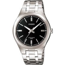 Casio Mtp1310d-1av Men's Stainless Steel Analog Black Dial Casual Watch