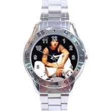 Celebrites Usher Eminem Stainless Steel Analogue Menâ€™s Watch Fashion Hot