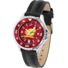 Central Michigan Chippewas Ladies Leather Wristwatch