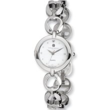 Charles Hubert Chrome Finish White Dial Quartz Watch Xwa4322