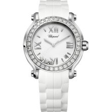 Chopard Happy Sport Round 36mm Steel Watch 278475-3018